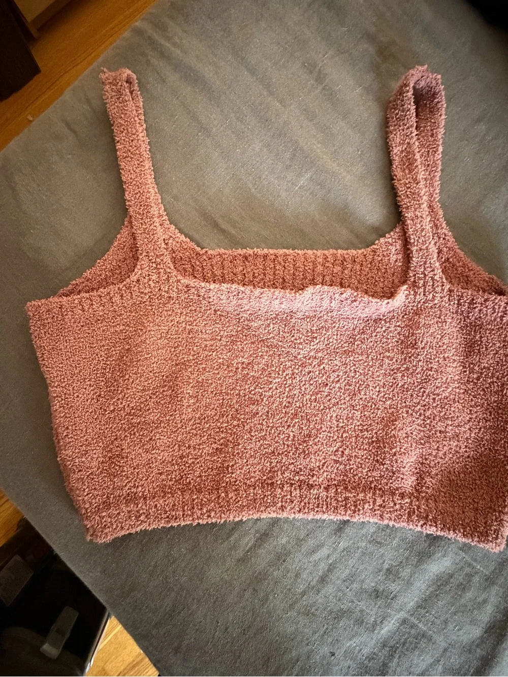 Cozy Rose Pink Terry Knit Crop Top & Shorts Set